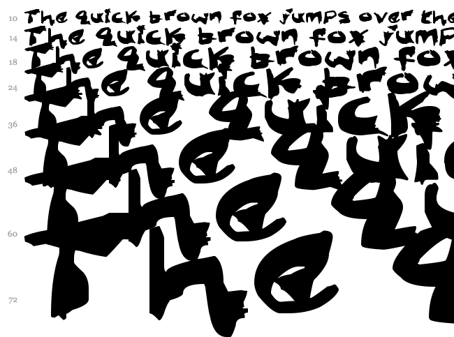 Nightmare Ink font waterfall